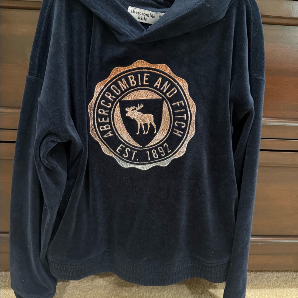 Abercrombie Kids Dark Blue Logo Hoodie